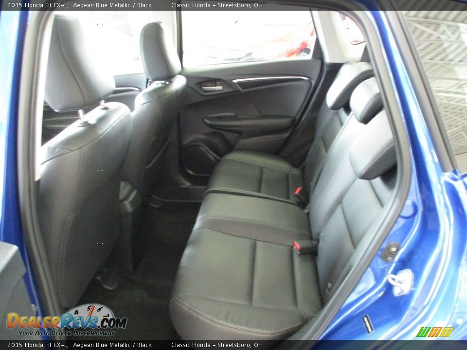 2015 Honda Fit EX-L Aegean Blue Metallic / Black Photo #25