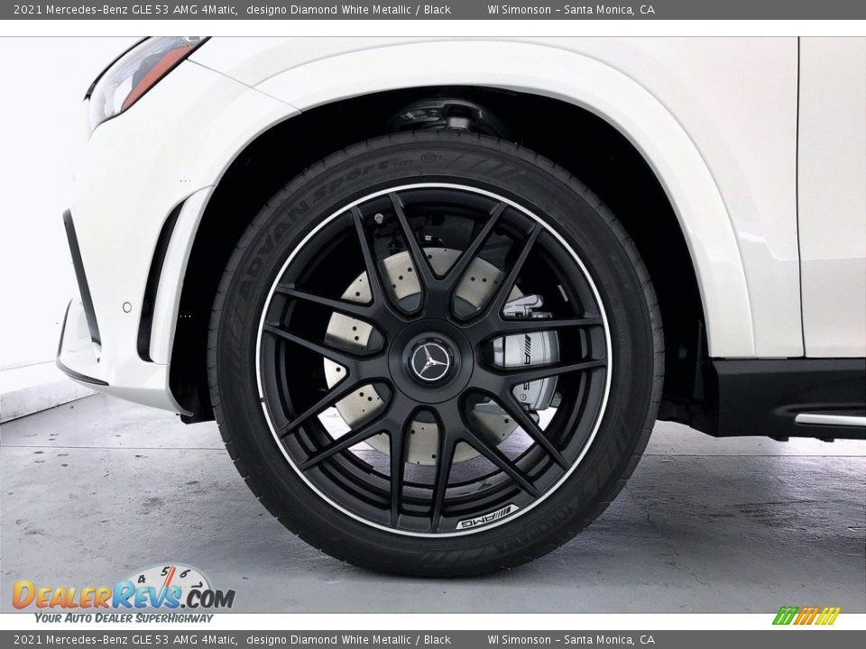 2021 Mercedes-Benz GLE 53 AMG 4Matic designo Diamond White Metallic / Black Photo #9