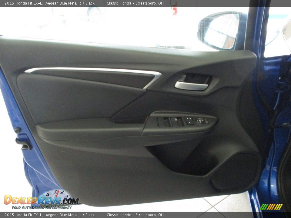 2015 Honda Fit EX-L Aegean Blue Metallic / Black Photo #28