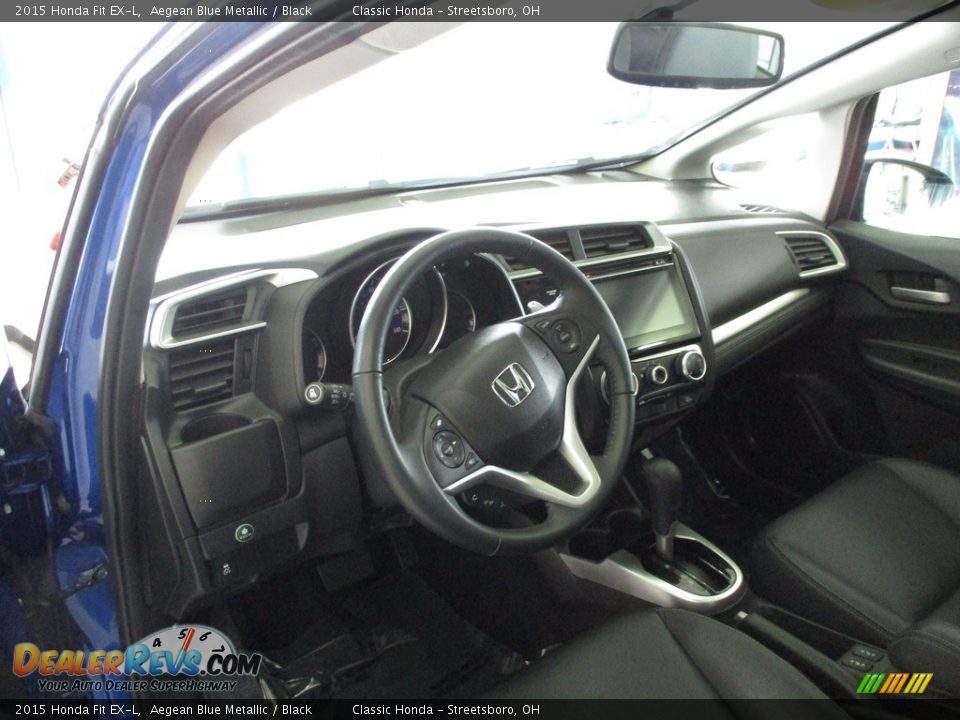 2015 Honda Fit EX-L Aegean Blue Metallic / Black Photo #29