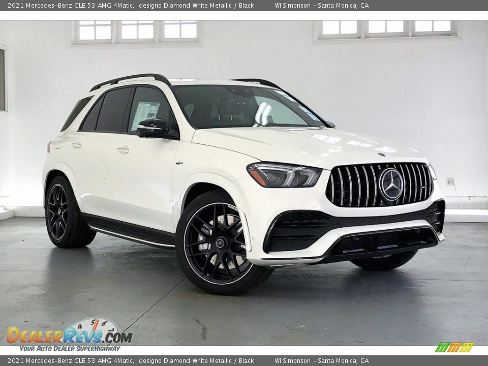 2021 Mercedes-Benz GLE 53 AMG 4Matic designo Diamond White Metallic / Black Photo #12