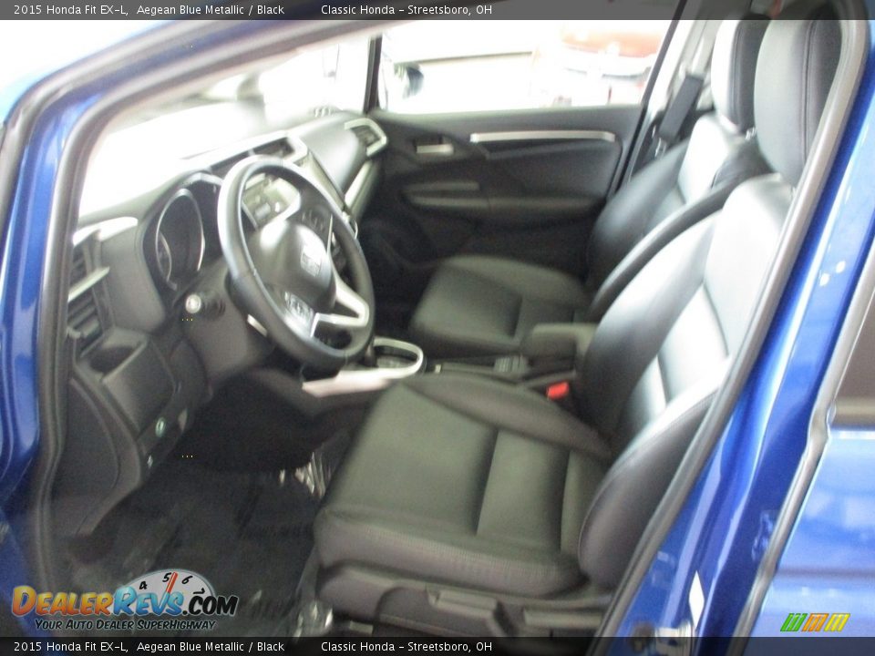 2015 Honda Fit EX-L Aegean Blue Metallic / Black Photo #30