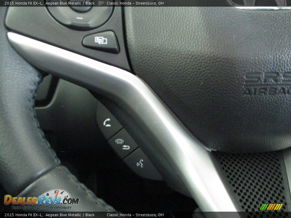 2015 Honda Fit EX-L Aegean Blue Metallic / Black Photo #33