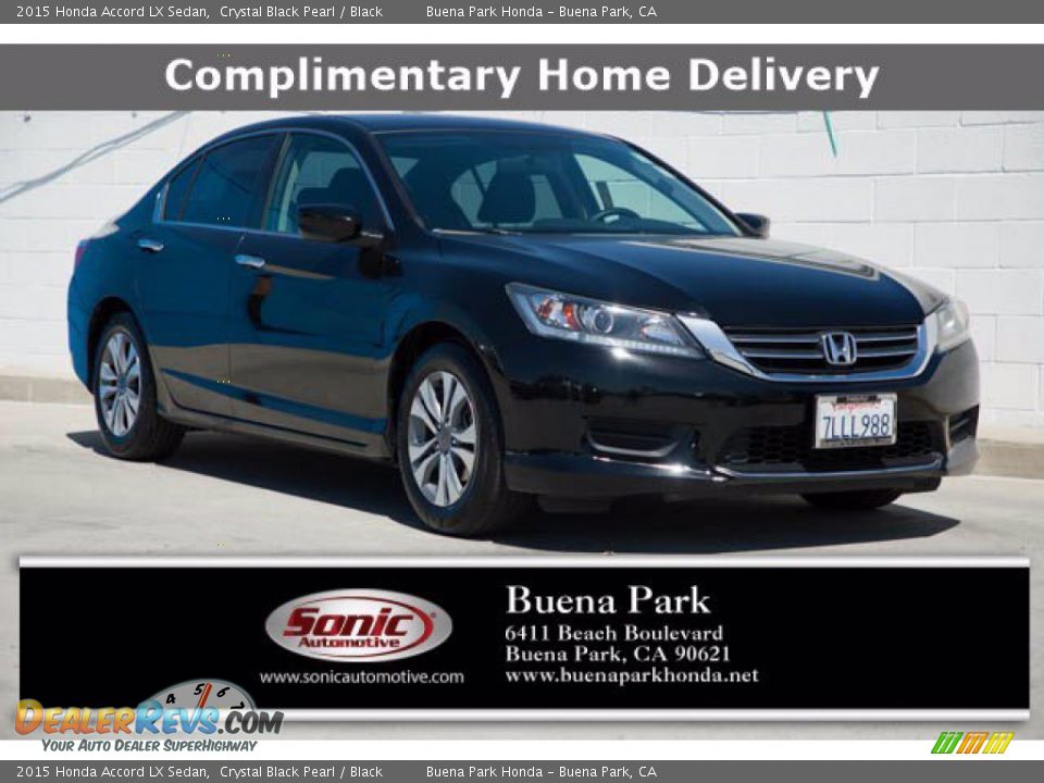 2015 Honda Accord LX Sedan Crystal Black Pearl / Black Photo #1