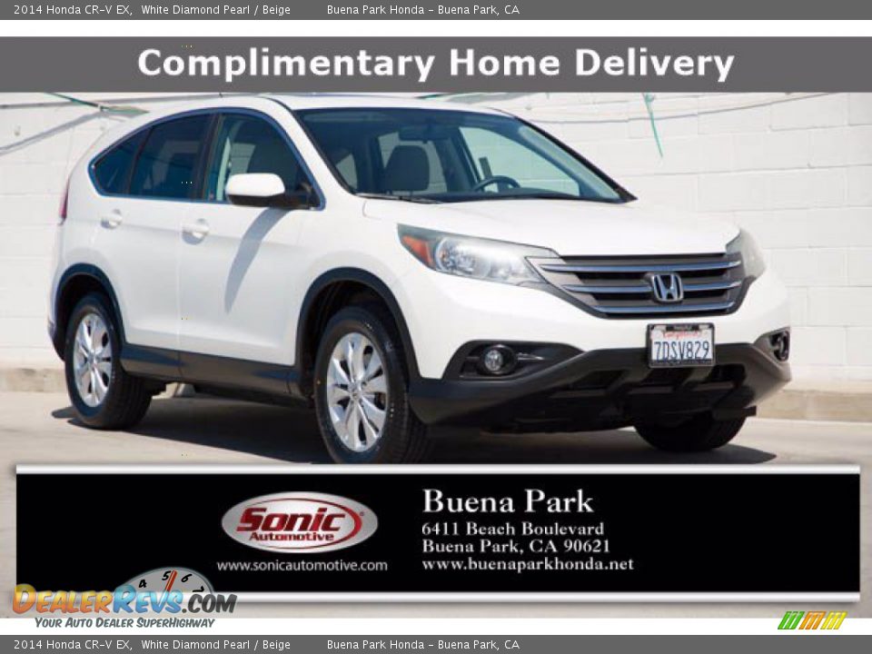 2014 Honda CR-V EX White Diamond Pearl / Beige Photo #1