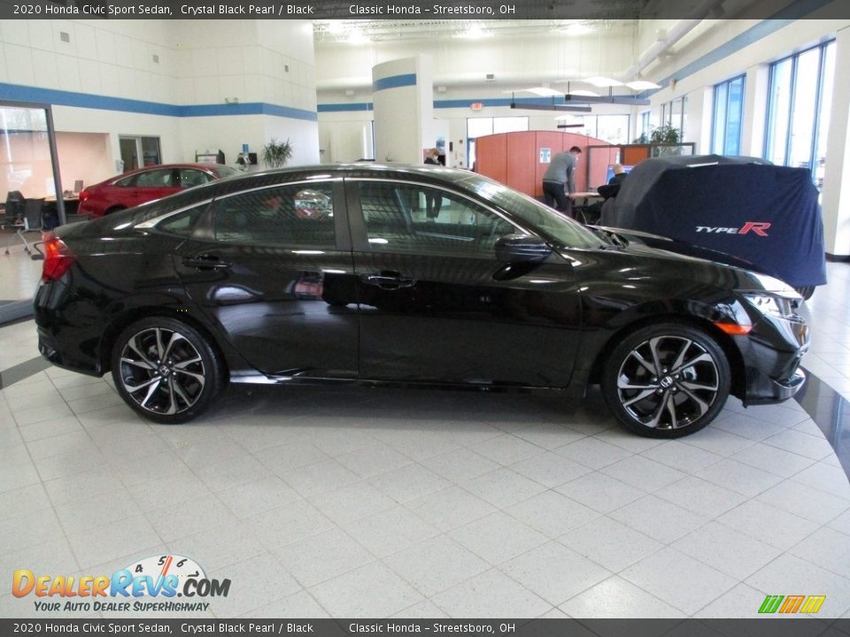 2020 Honda Civic Sport Sedan Crystal Black Pearl / Black Photo #3