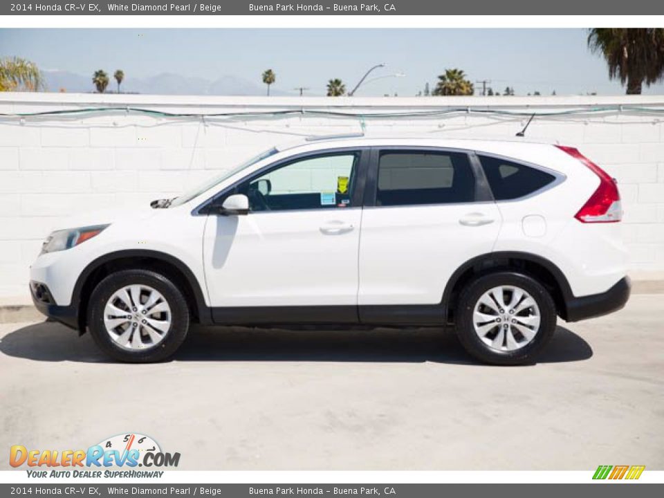 2014 Honda CR-V EX White Diamond Pearl / Beige Photo #8