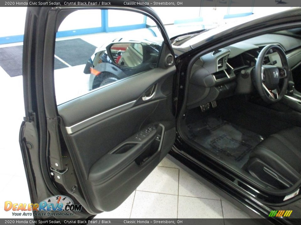 2020 Honda Civic Sport Sedan Crystal Black Pearl / Black Photo #16