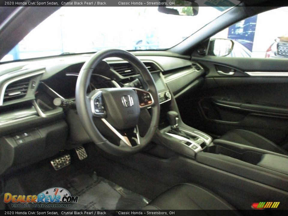 2020 Honda Civic Sport Sedan Crystal Black Pearl / Black Photo #28
