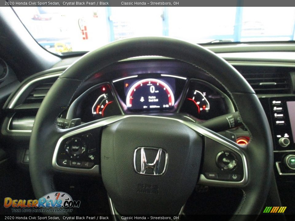 2020 Honda Civic Sport Sedan Crystal Black Pearl / Black Photo #29