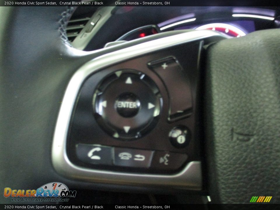 2020 Honda Civic Sport Sedan Crystal Black Pearl / Black Photo #30