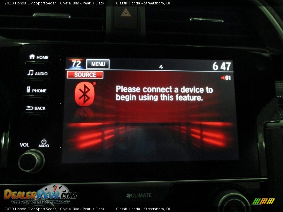 2020 Honda Civic Sport Sedan Crystal Black Pearl / Black Photo #34