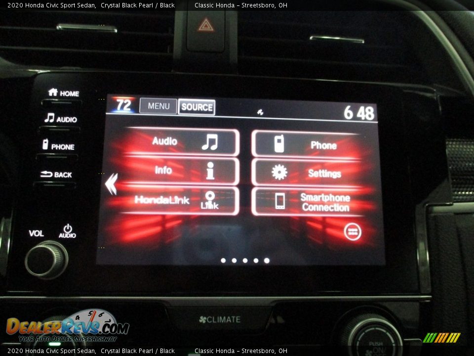 2020 Honda Civic Sport Sedan Crystal Black Pearl / Black Photo #35