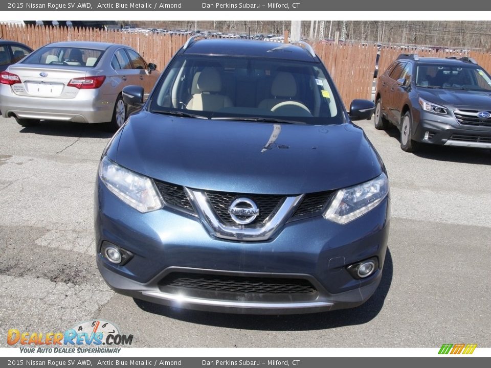 2015 Nissan Rogue SV AWD Arctic Blue Metallic / Almond Photo #2