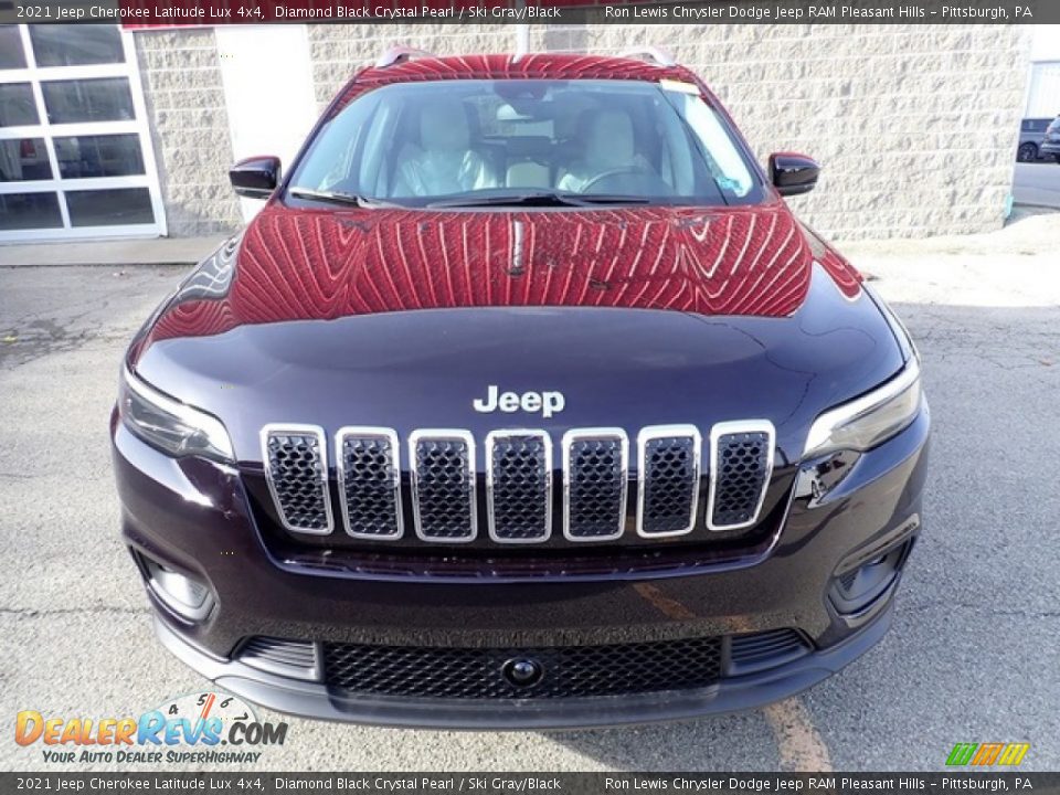 2021 Jeep Cherokee Latitude Lux 4x4 Diamond Black Crystal Pearl / Ski Gray/Black Photo #9