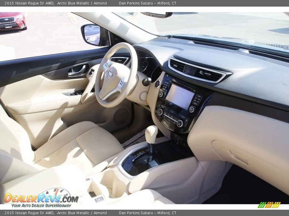 2015 Nissan Rogue SV AWD Arctic Blue Metallic / Almond Photo #15