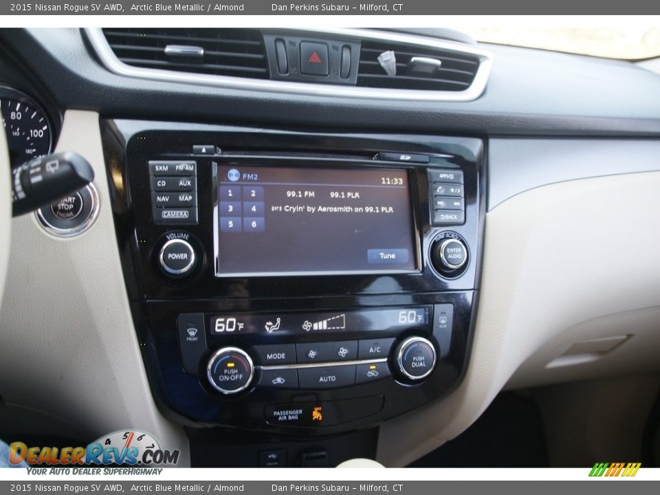 2015 Nissan Rogue SV AWD Arctic Blue Metallic / Almond Photo #18