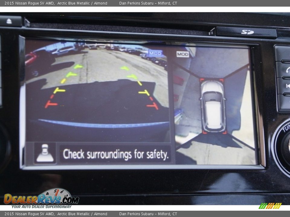 2015 Nissan Rogue SV AWD Arctic Blue Metallic / Almond Photo #20