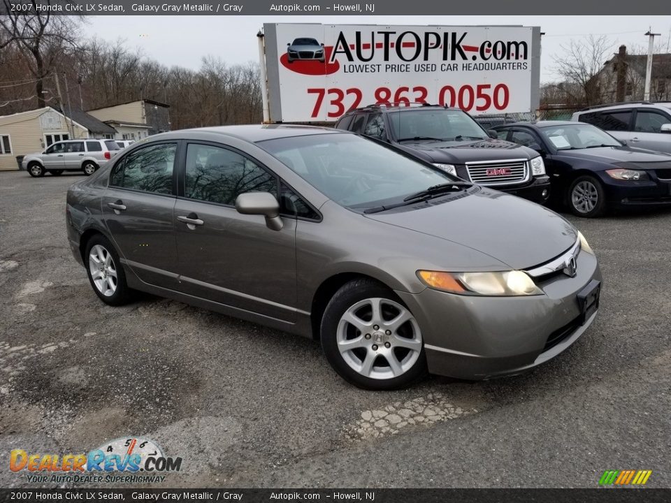 2007 Honda Civic LX Sedan Galaxy Gray Metallic / Gray Photo #1