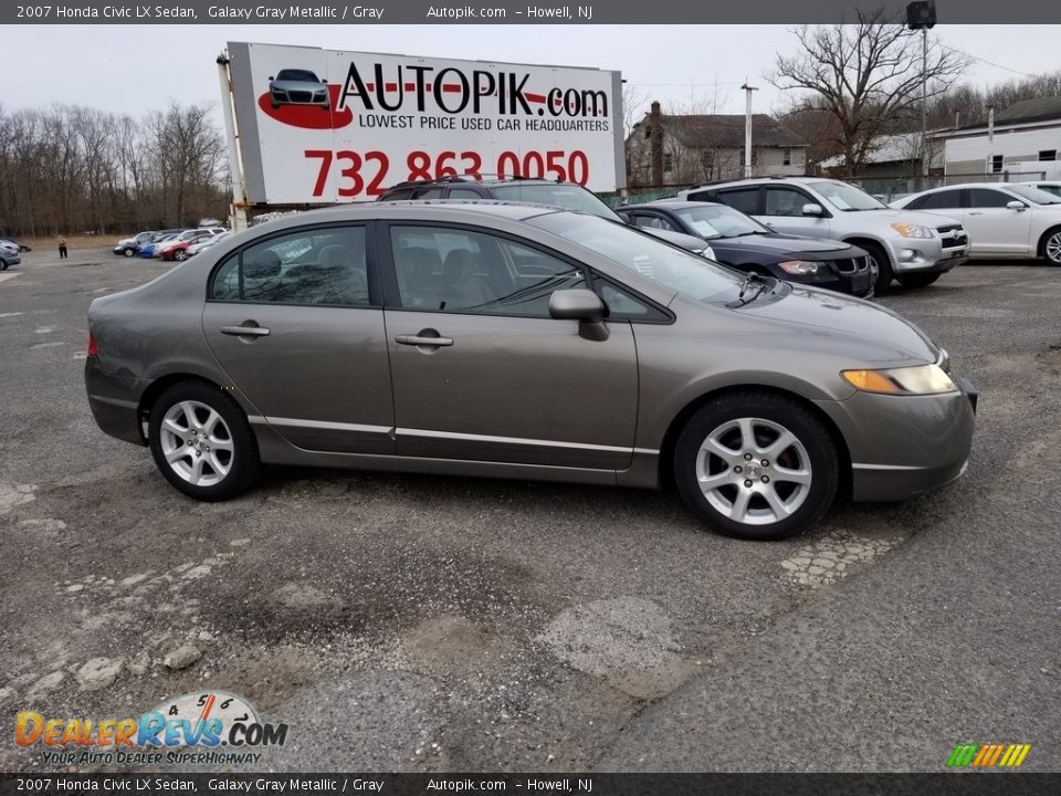 2007 Honda Civic LX Sedan Galaxy Gray Metallic / Gray Photo #2