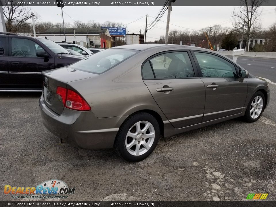 2007 Honda Civic LX Sedan Galaxy Gray Metallic / Gray Photo #4