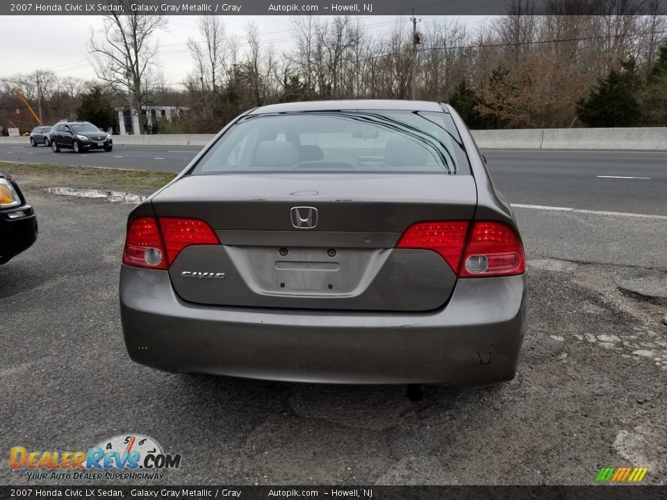 2007 Honda Civic LX Sedan Galaxy Gray Metallic / Gray Photo #5