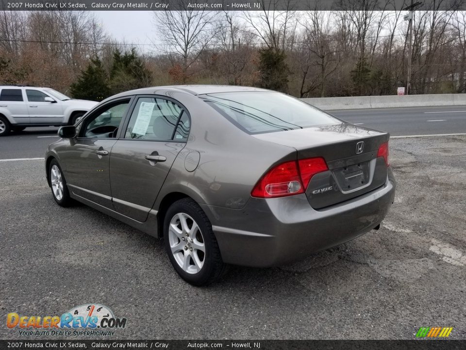 2007 Honda Civic LX Sedan Galaxy Gray Metallic / Gray Photo #6