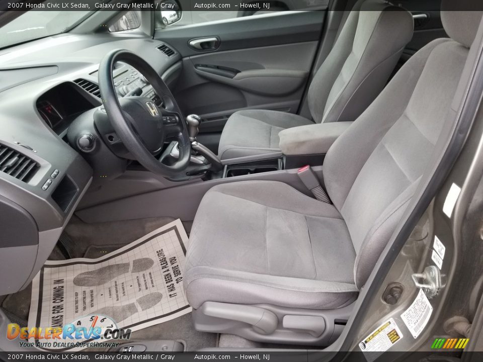 2007 Honda Civic LX Sedan Galaxy Gray Metallic / Gray Photo #10