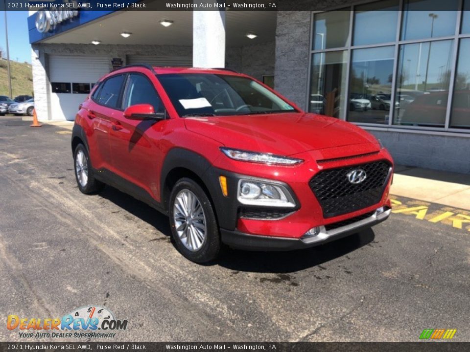 2021 Hyundai Kona SEL AWD Pulse Red / Black Photo #1