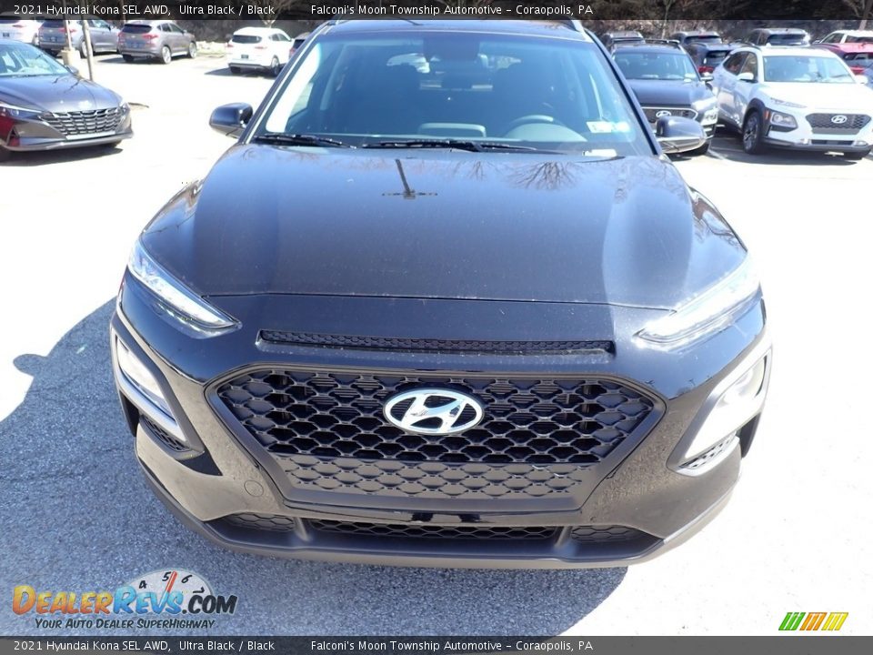 2021 Hyundai Kona SEL AWD Ultra Black / Black Photo #4