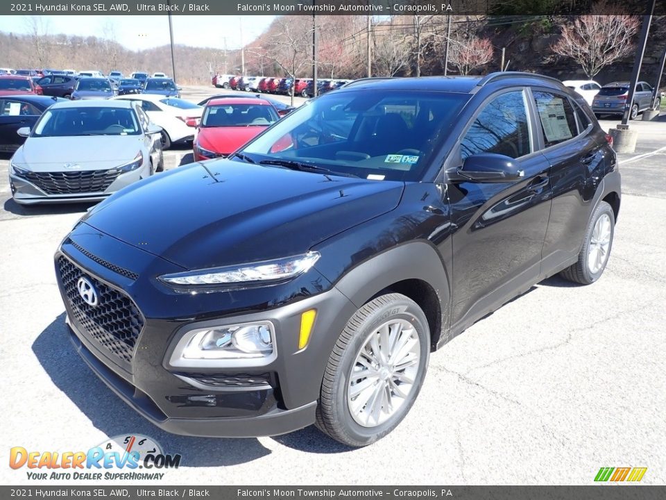 2021 Hyundai Kona SEL AWD Ultra Black / Black Photo #5