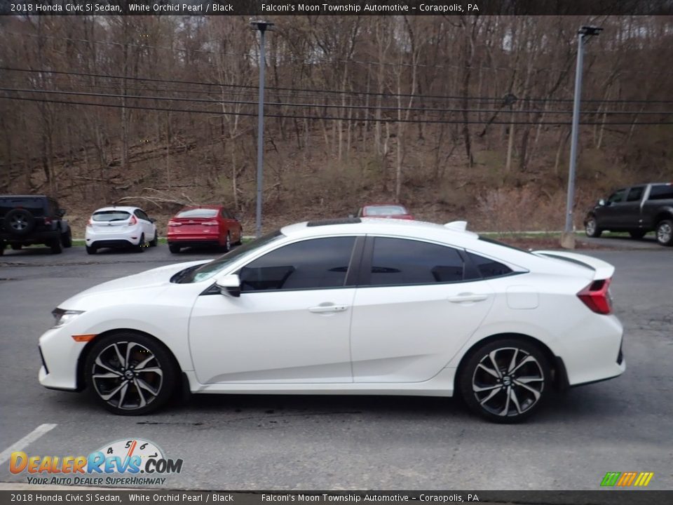 2018 Honda Civic Si Sedan White Orchid Pearl / Black Photo #6