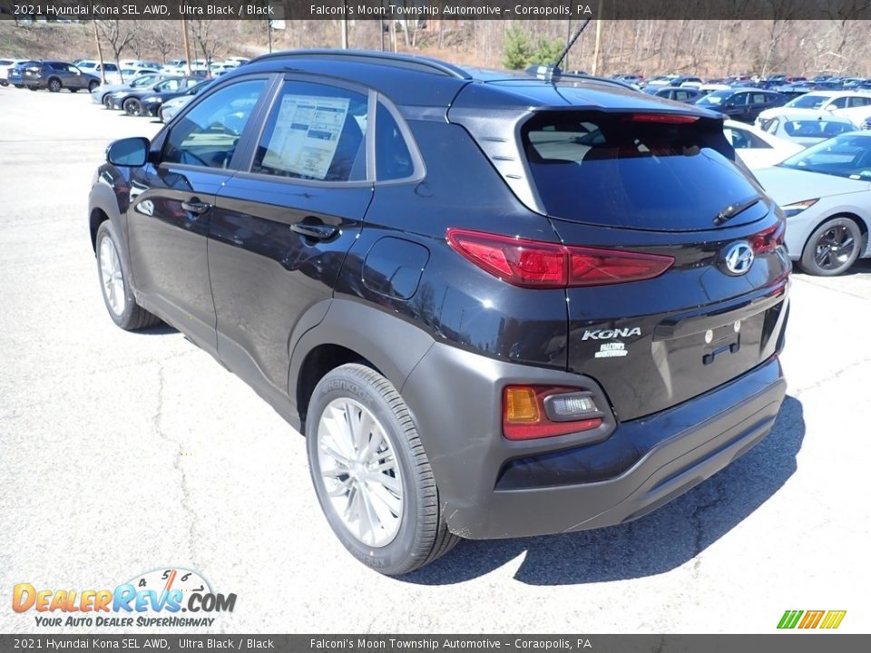 2021 Hyundai Kona SEL AWD Ultra Black / Black Photo #6