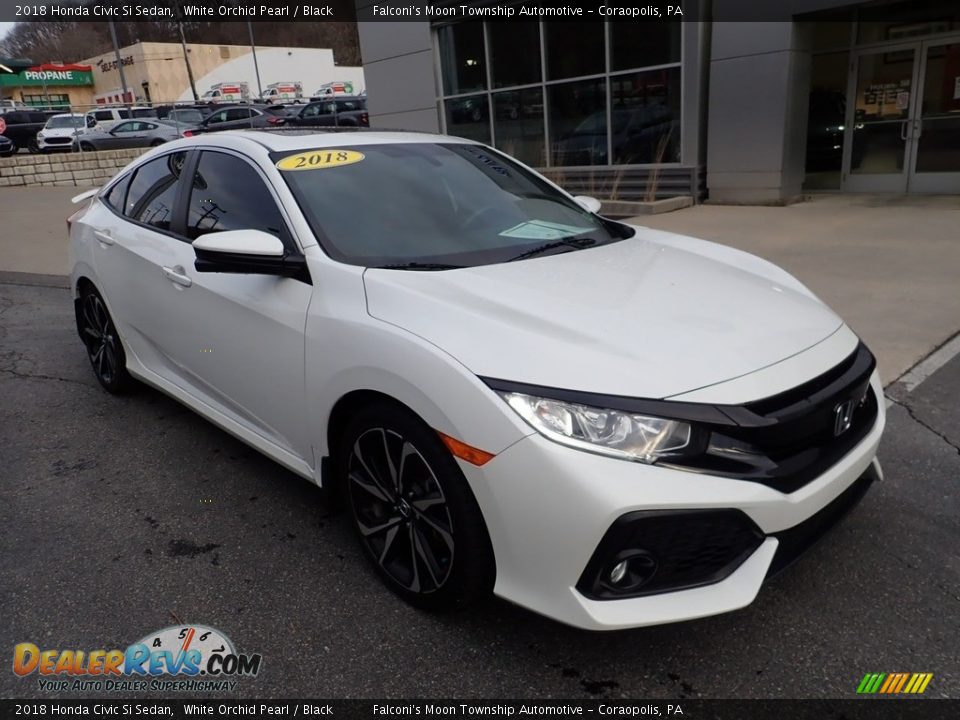 2018 Honda Civic Si Sedan White Orchid Pearl / Black Photo #9