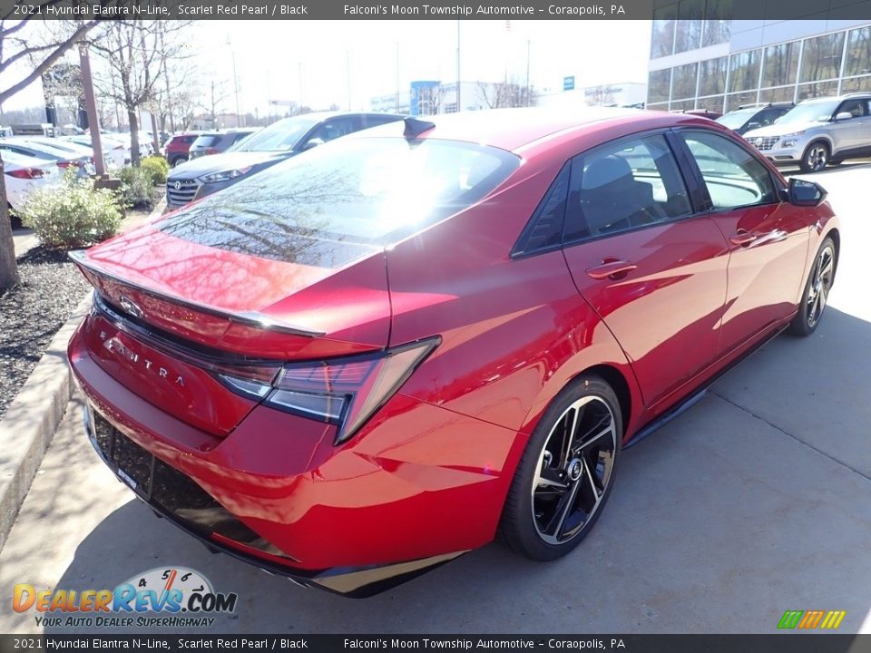 2021 Hyundai Elantra N-Line Scarlet Red Pearl / Black Photo #2