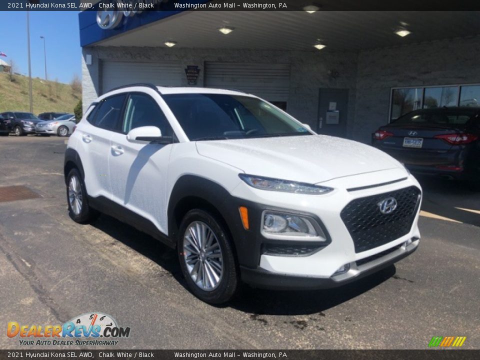 2021 Hyundai Kona SEL AWD Chalk White / Black Photo #1