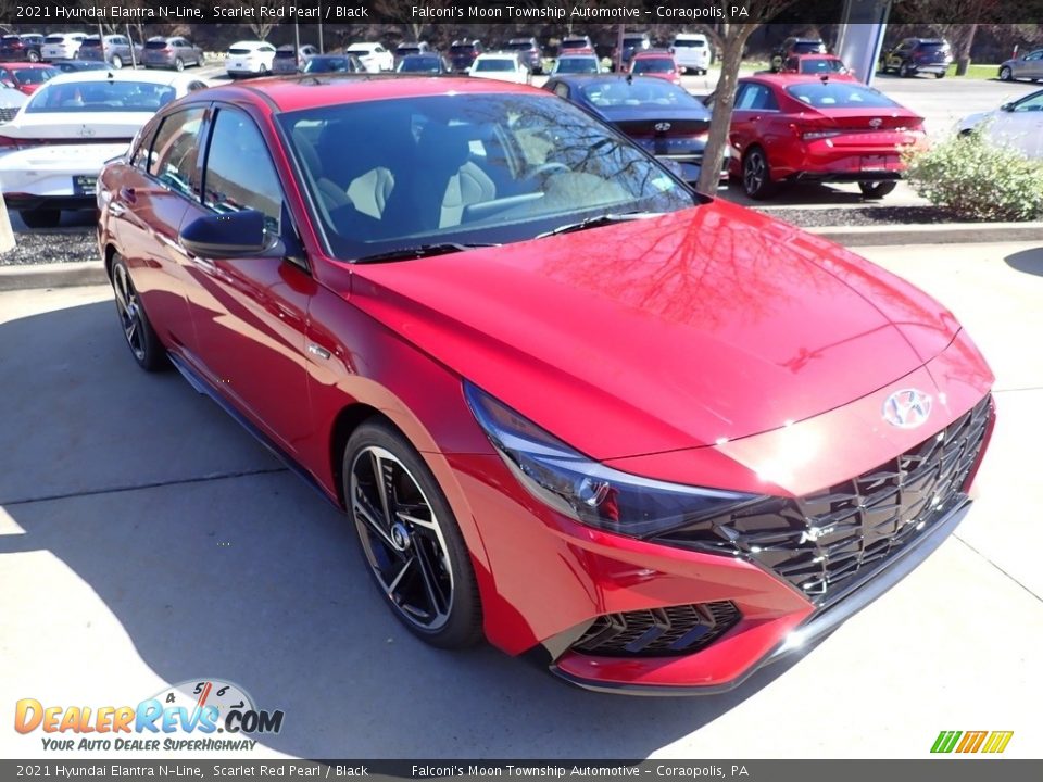 2021 Hyundai Elantra N-Line Scarlet Red Pearl / Black Photo #3