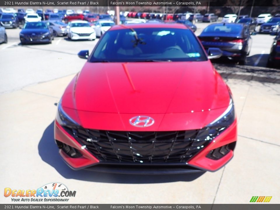 2021 Hyundai Elantra N-Line Scarlet Red Pearl / Black Photo #4