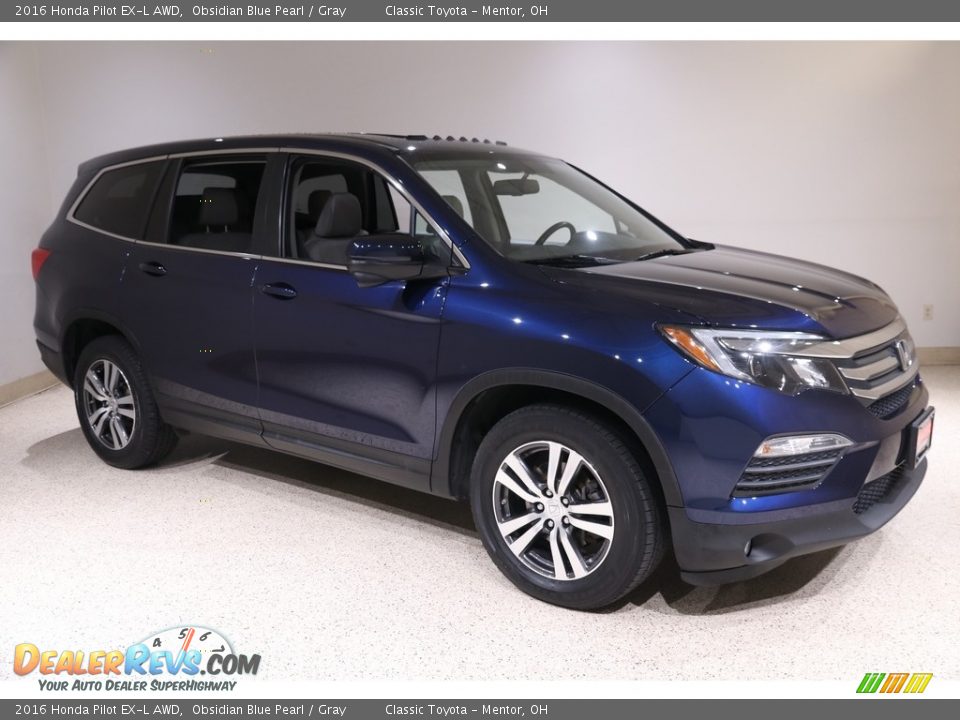 2016 Honda Pilot EX-L AWD Obsidian Blue Pearl / Gray Photo #1