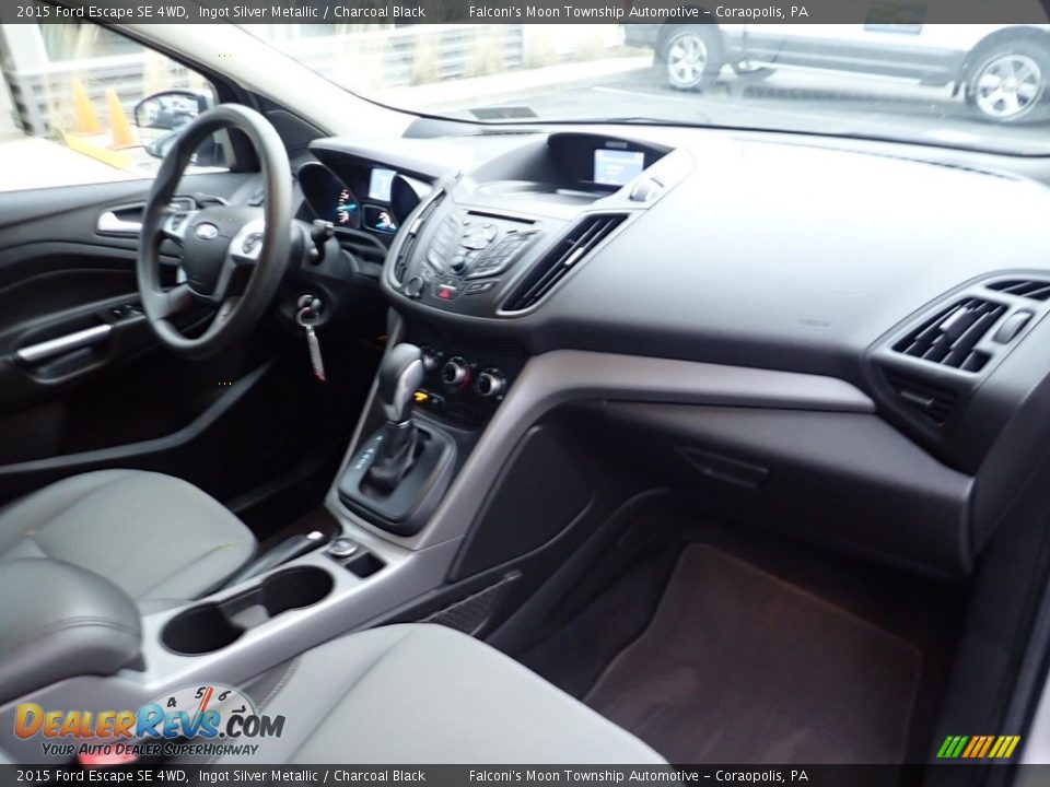 2015 Ford Escape SE 4WD Ingot Silver Metallic / Charcoal Black Photo #12