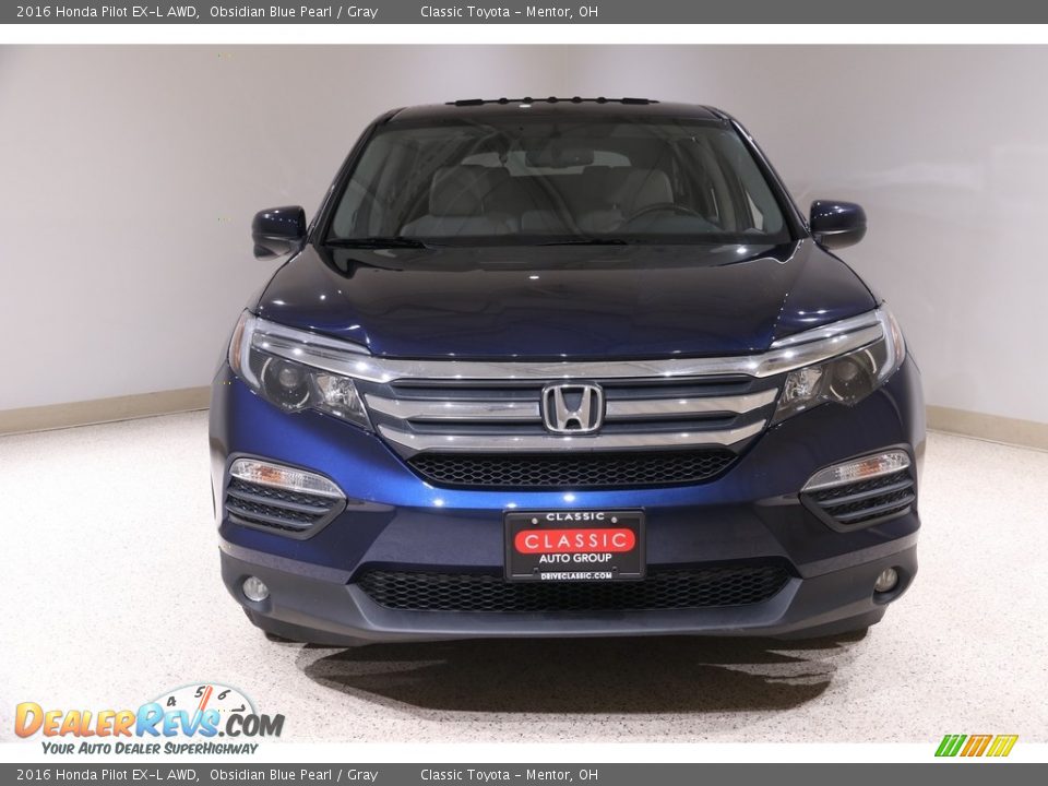 2016 Honda Pilot EX-L AWD Obsidian Blue Pearl / Gray Photo #2