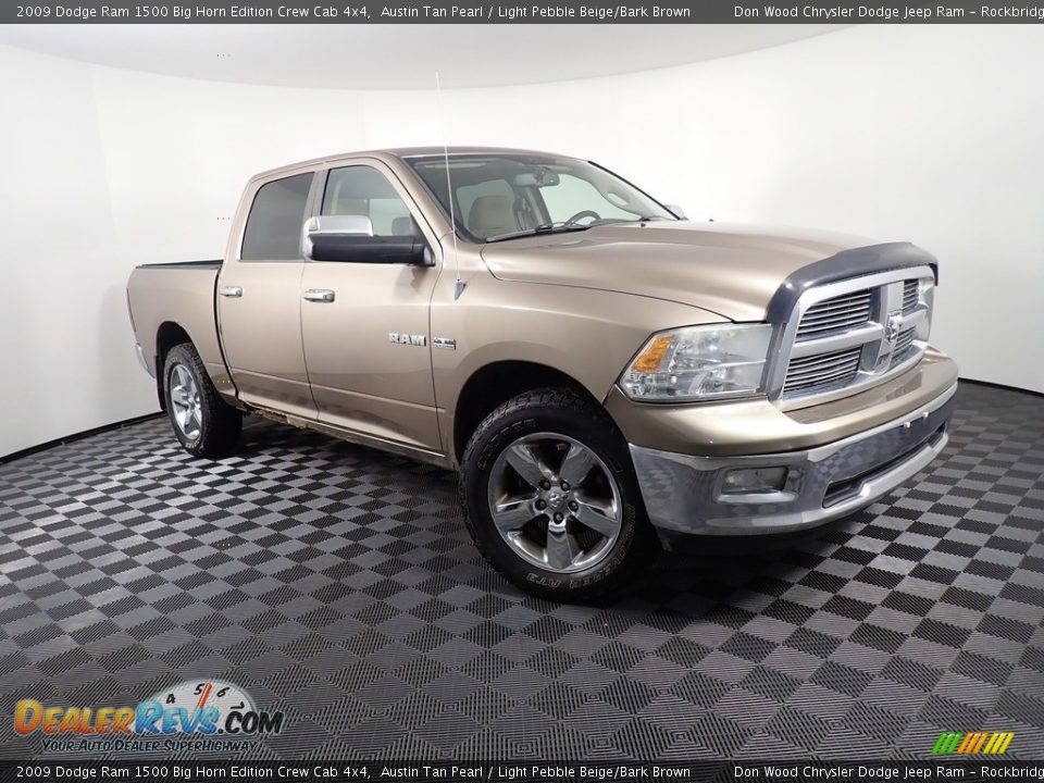 2009 Dodge Ram 1500 Big Horn Edition Crew Cab 4x4 Austin Tan Pearl / Light Pebble Beige/Bark Brown Photo #2