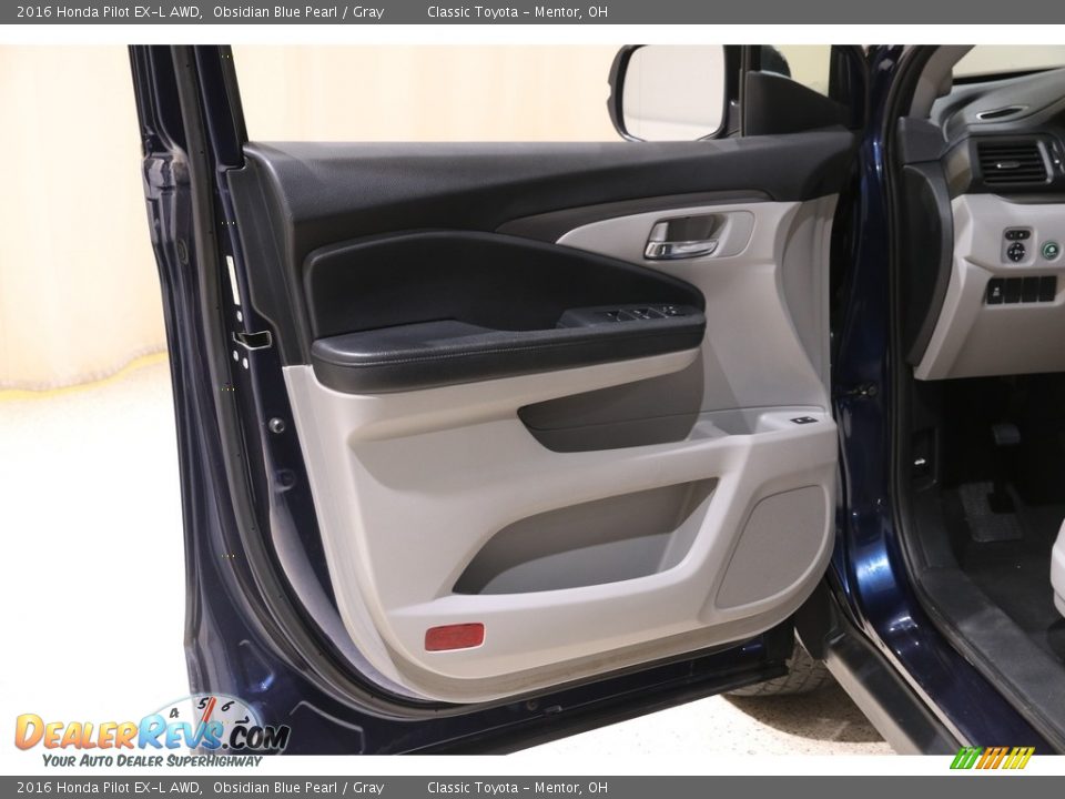 2016 Honda Pilot EX-L AWD Obsidian Blue Pearl / Gray Photo #4