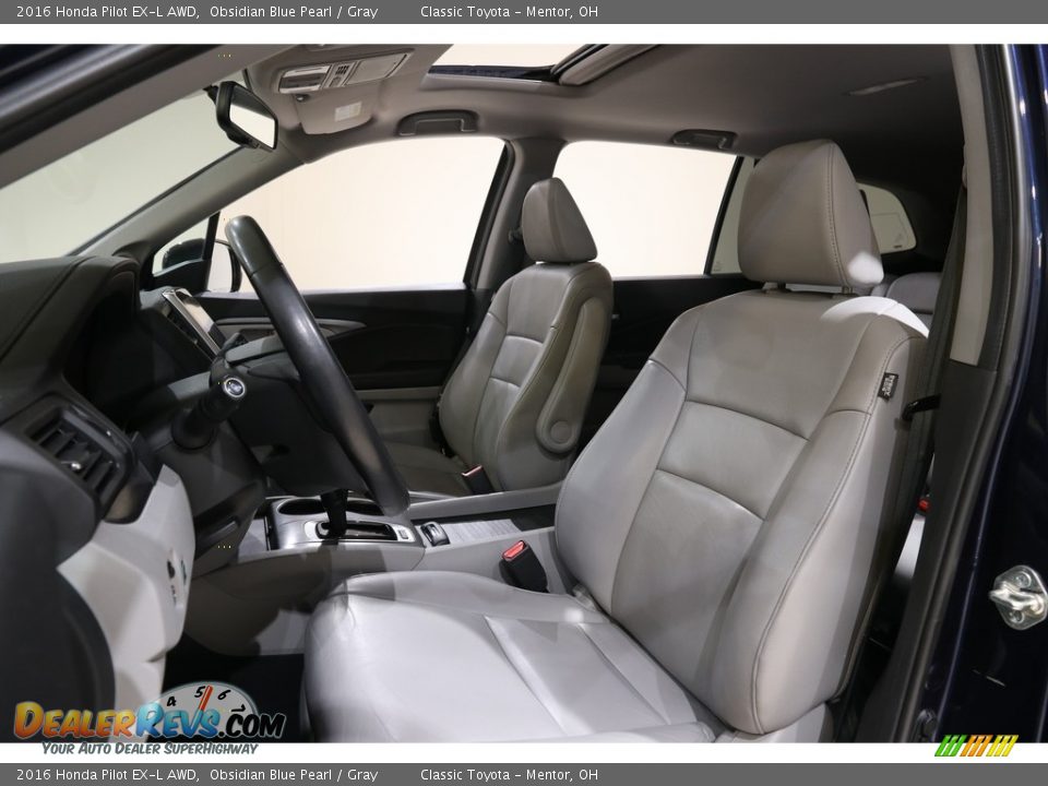 2016 Honda Pilot EX-L AWD Obsidian Blue Pearl / Gray Photo #5
