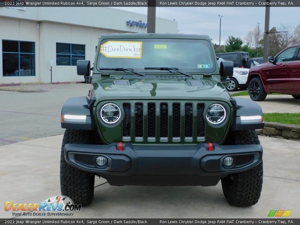 2021 Jeep Wrangler Unlimited Rubicon 4x4 Sarge Green / Dark Saddle/Black Photo #2