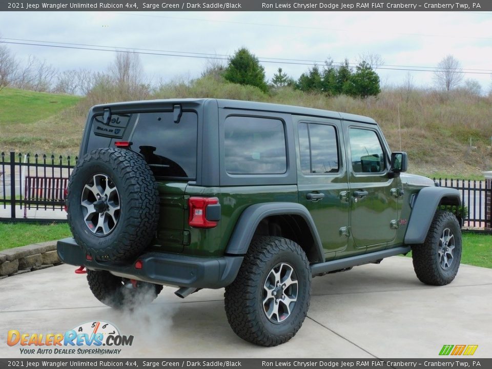 2021 Jeep Wrangler Unlimited Rubicon 4x4 Sarge Green / Dark Saddle/Black Photo #5