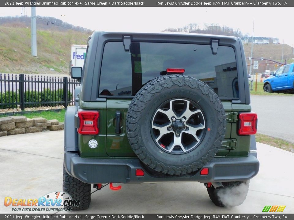 2021 Jeep Wrangler Unlimited Rubicon 4x4 Sarge Green / Dark Saddle/Black Photo #6