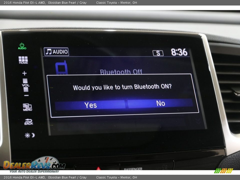 2016 Honda Pilot EX-L AWD Obsidian Blue Pearl / Gray Photo #12