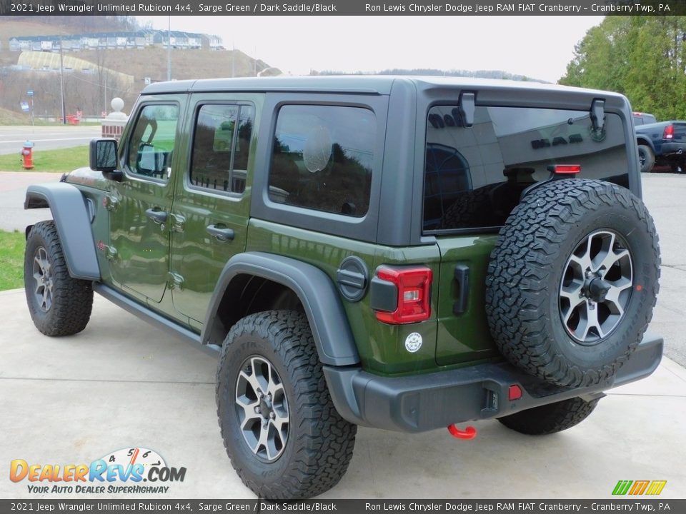 2021 Jeep Wrangler Unlimited Rubicon 4x4 Sarge Green / Dark Saddle/Black Photo #7