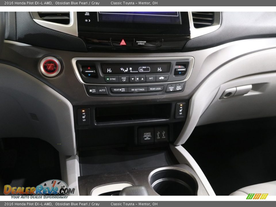 2016 Honda Pilot EX-L AWD Obsidian Blue Pearl / Gray Photo #13